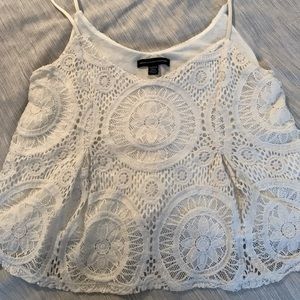 White Mandela print tank top